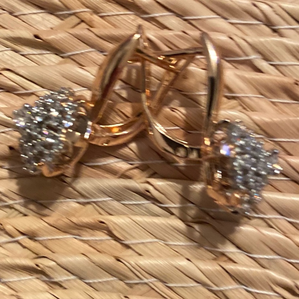 New earrings gold filled 18K Cubic zirconium - Picture 6 of 17